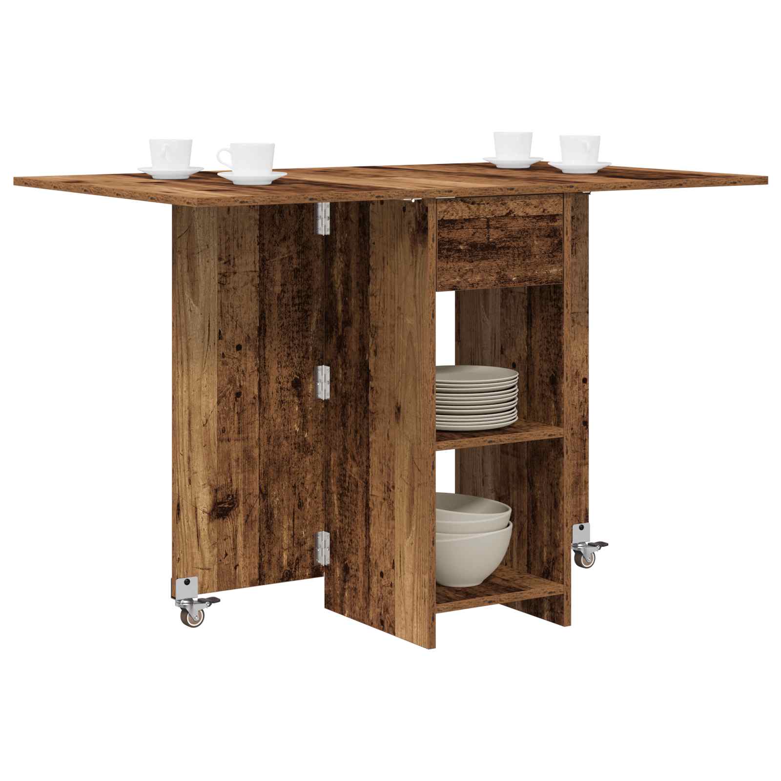 Esstisch 115 x 70 x 75 cm Holzwerkstoff Weiß Rechtwinklig