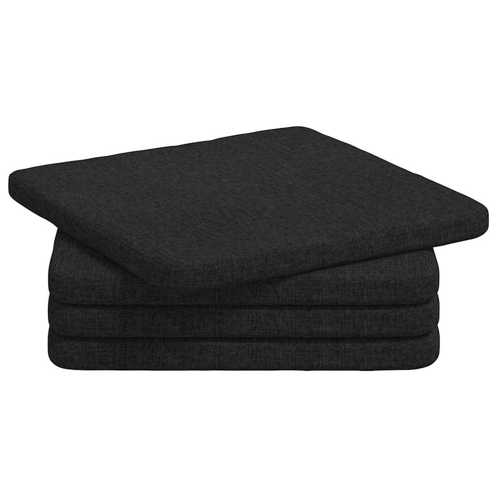 Sitzkissen 4 pcs Hellgrau 40 x 40 x 3 cm Stoff
