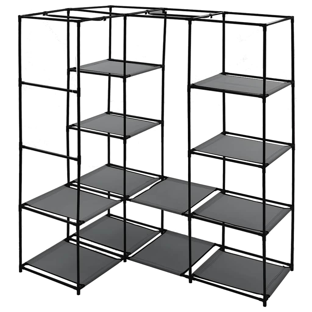 Eckkleiderschrank Schwarz 130 x 87 x 169 cm