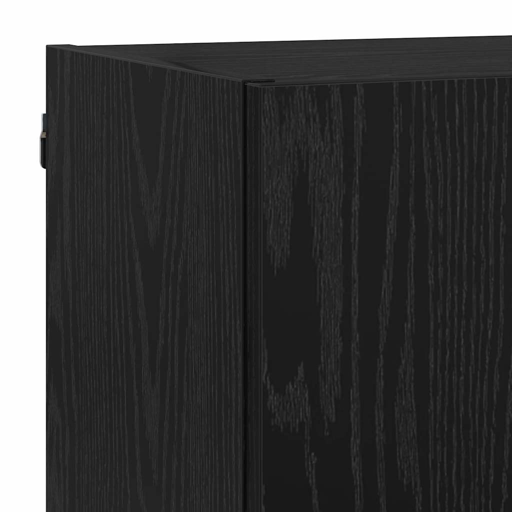 5-tlg. Wohnwand mit LED-Beleuchtung Weiß Holzwerkstoff