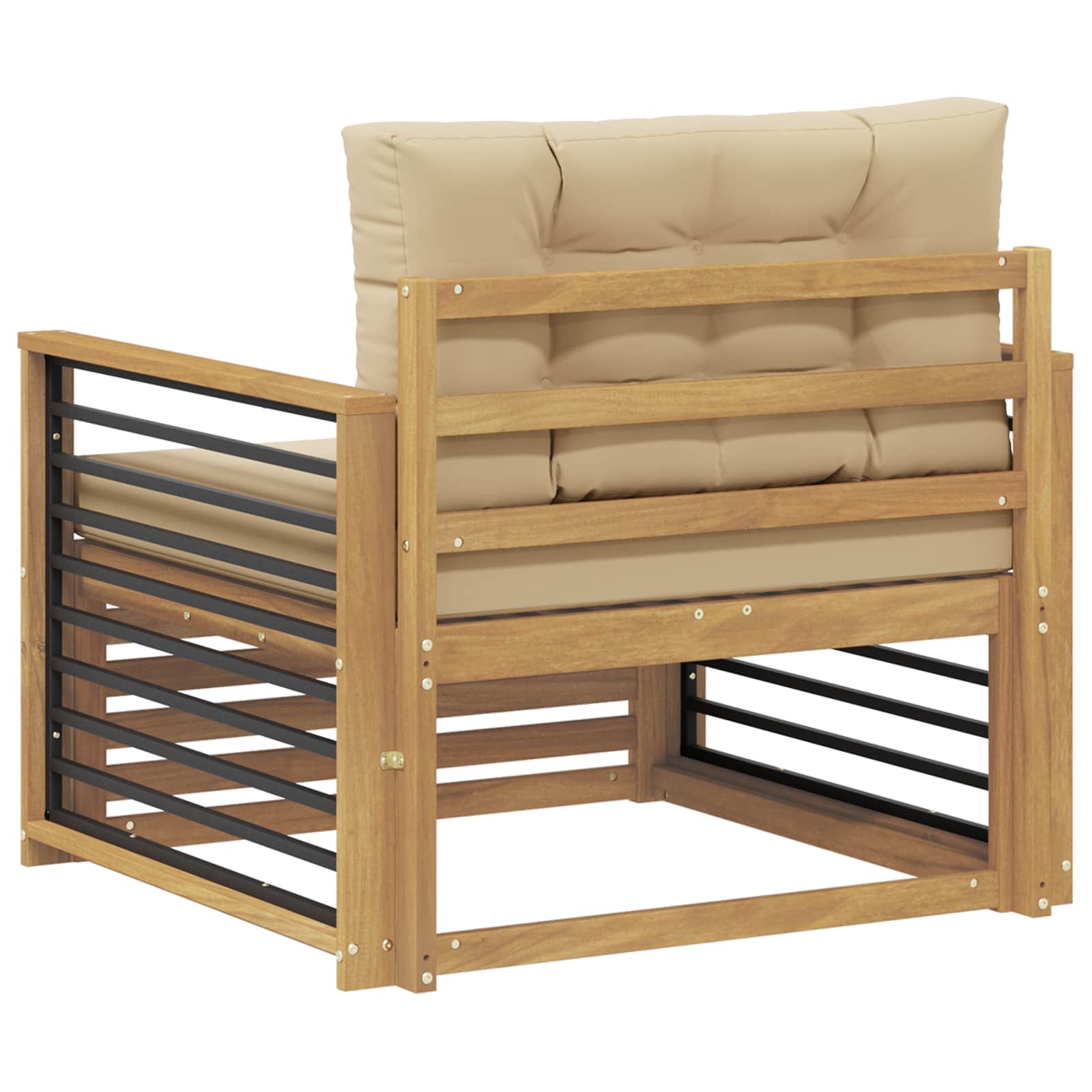 2 Stück Outdoor-Sofa Natur