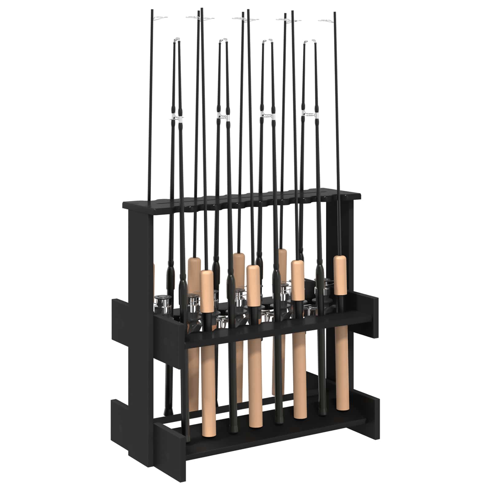 Billardqueue-Ständer Holzwerkstoff 60 x 35 x 60 cm Weiß