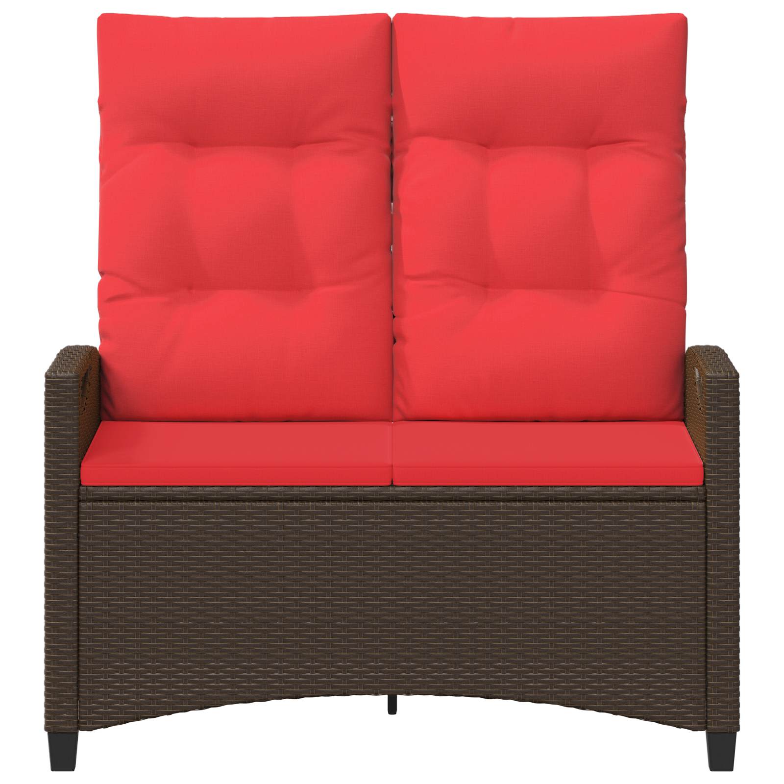 Gartenbank Schwarz 105 x 60 x 112 cm Stahl und Polyester