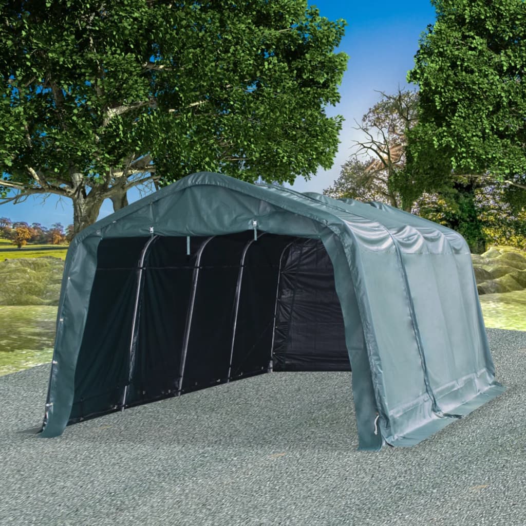 Weidezelt PVC 550 g/m² 3,3×3,2 m Dunkelgrün