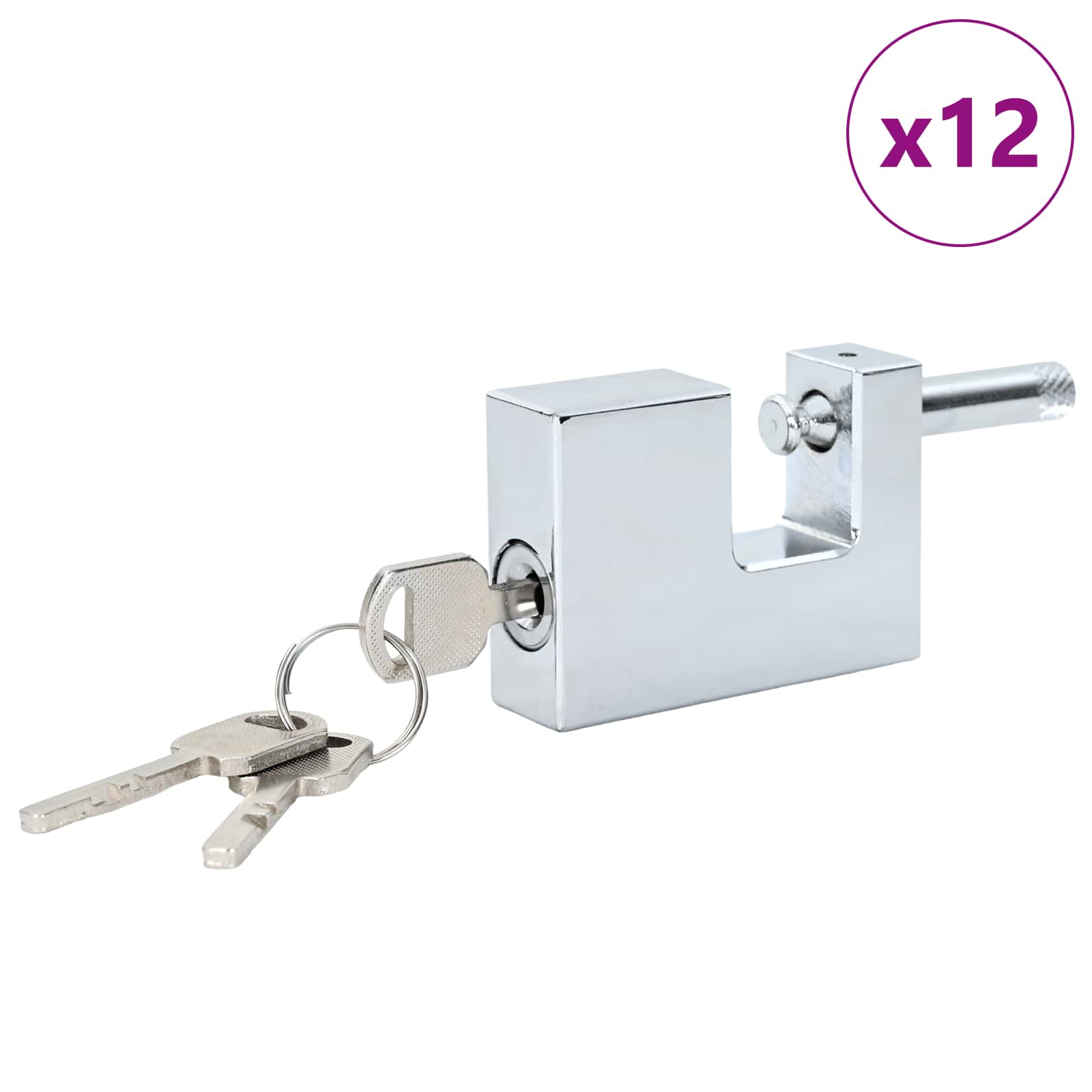 Vorhängeschloss 2 pcs Silber Stahl