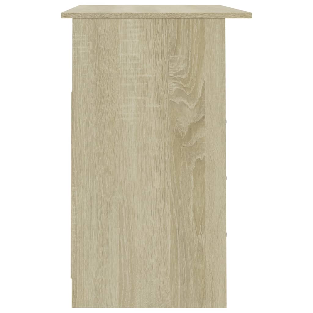 Schreibtisch mit Schubladen Weiß 110x50x76 cm Holzwerkstoff