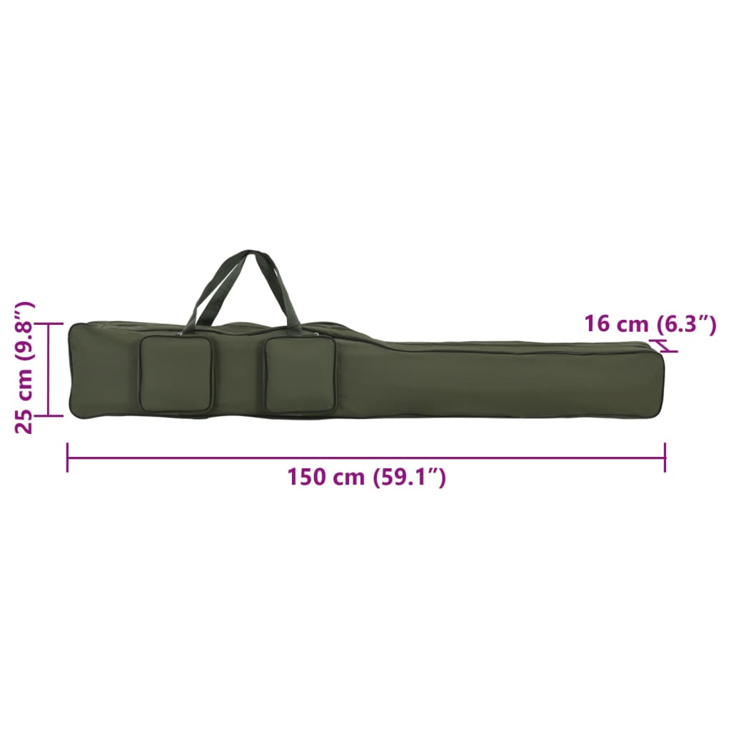 Angelrutentasche Grün Tarnfarben 150 cm Oxford-Gewebe