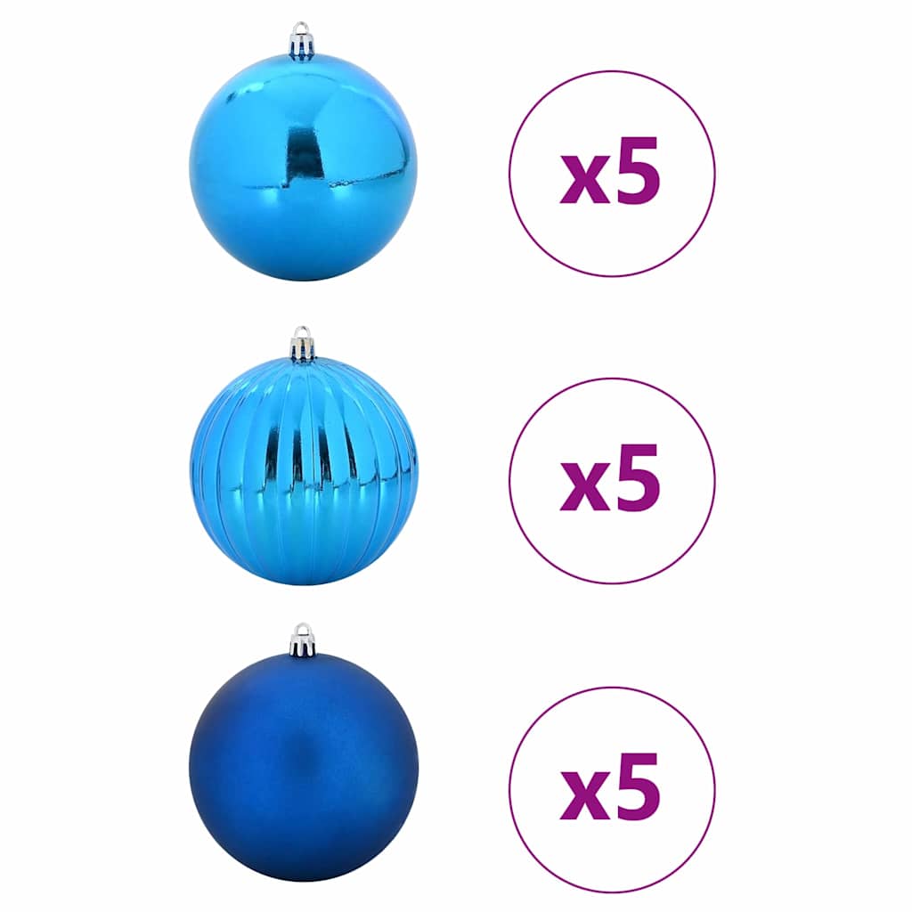 Weihnachtsbaumkugel Set XL 9 pcs Rot Kunststoff
