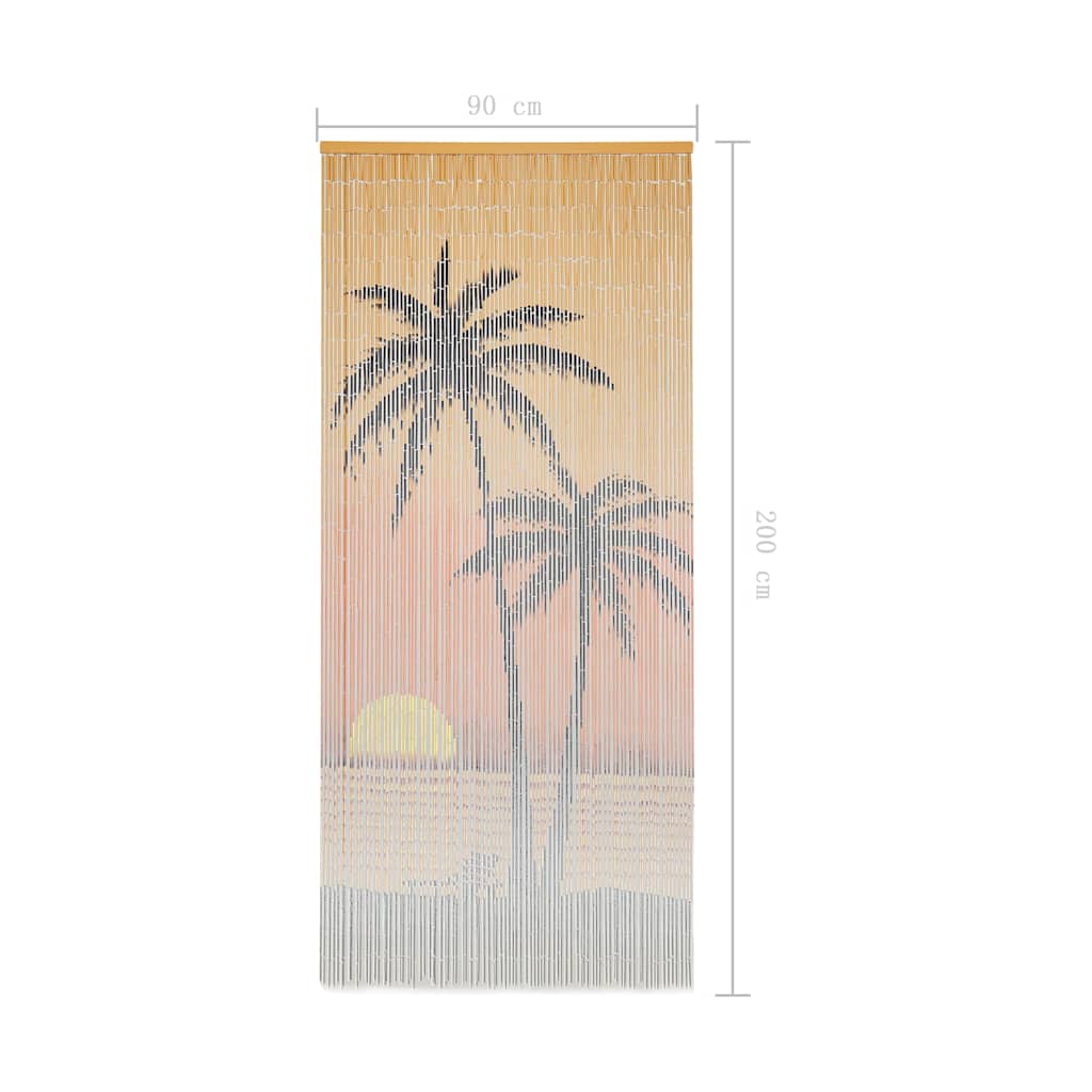 Insekten-Türvorhang Bambus Druck 90x220 cm Bambus