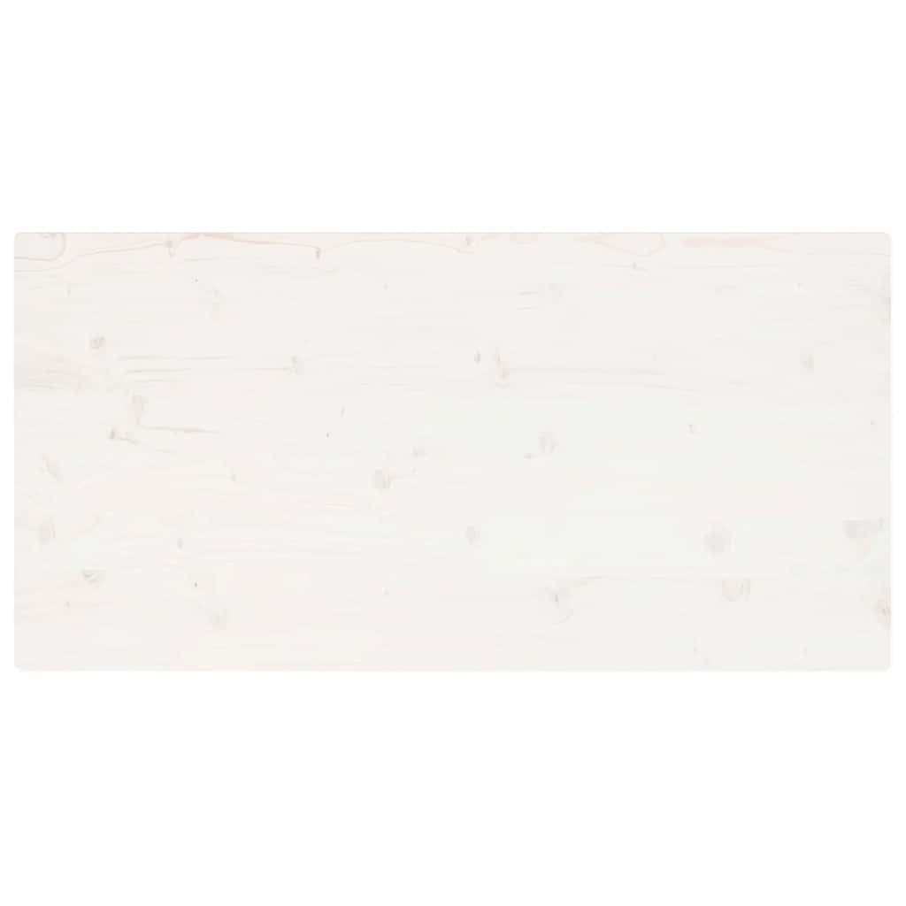 Tischplatte Weiß 40x40x2,5 cm Massivholz Kiefer Quadratisch