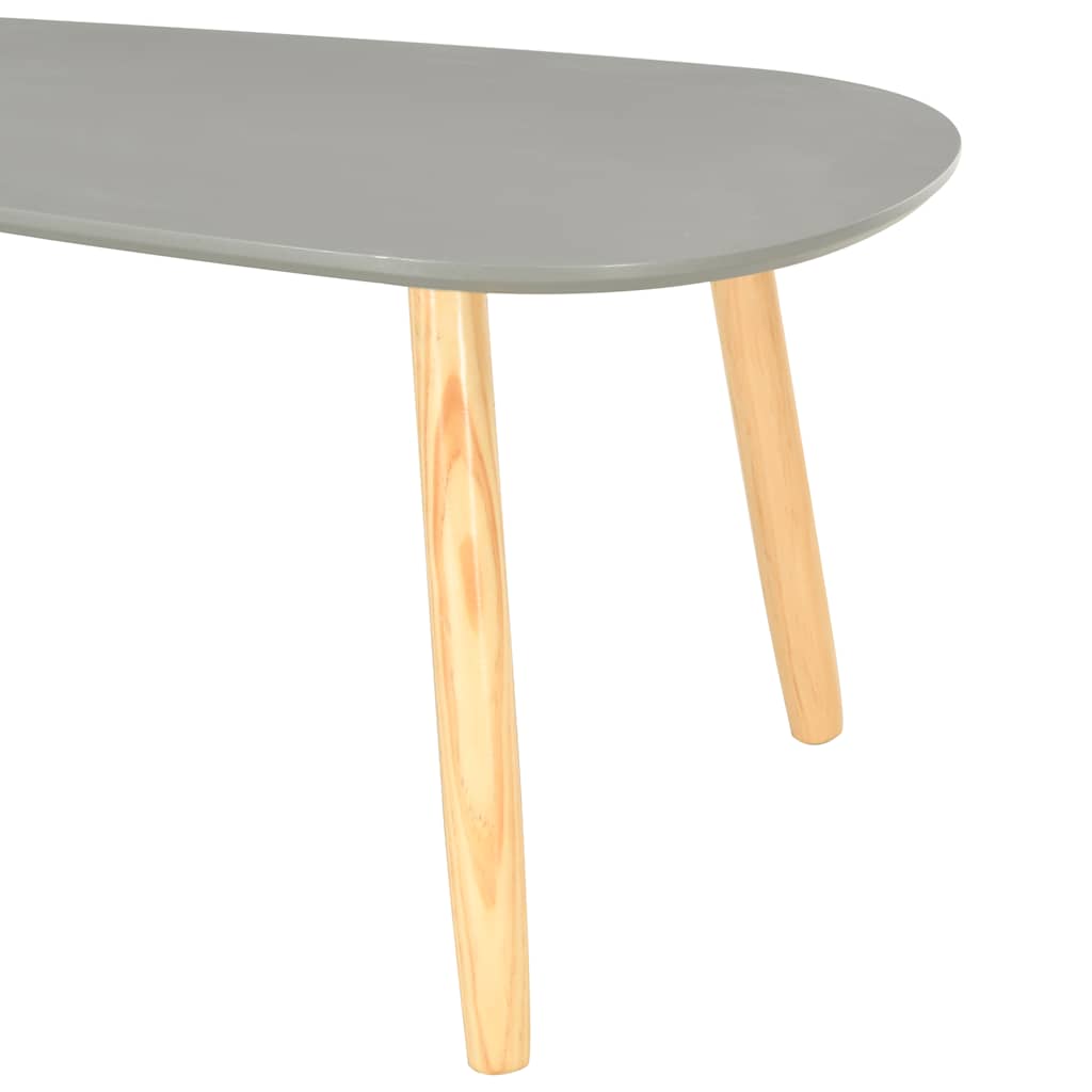 2-tlg. Couchtisch-Set Massivholz Kiefer Weiß