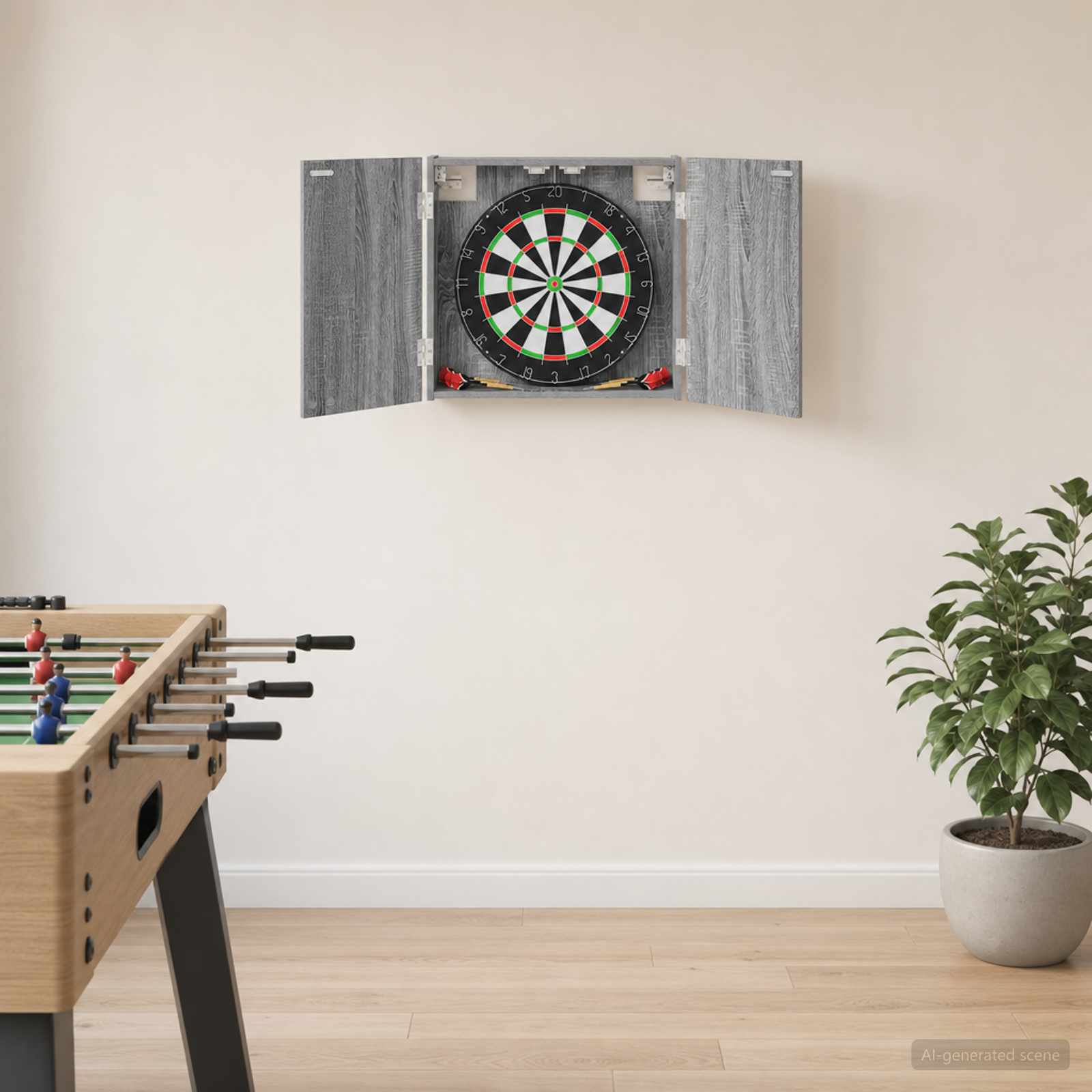 Dartboard Schrank Weiß 56 x 12 x 53,5 cm Holzwerkstoff