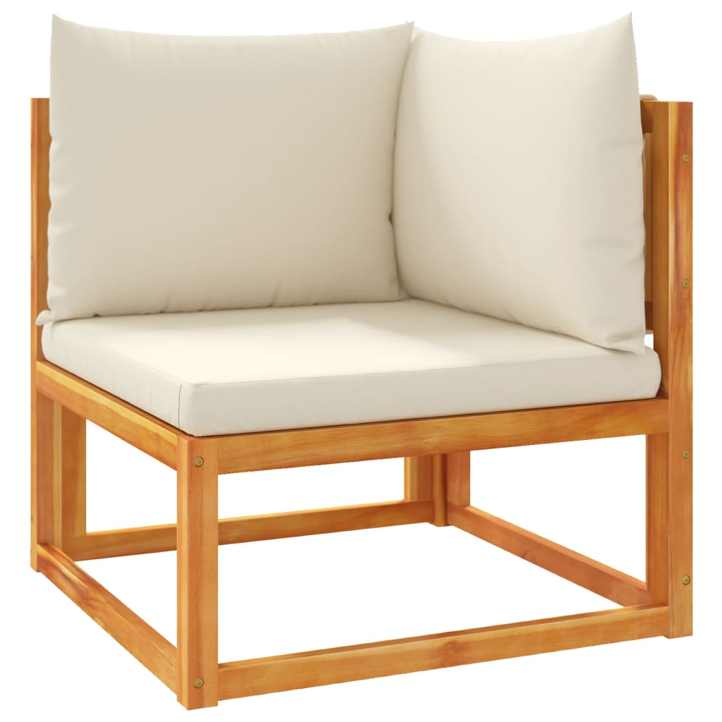 6-tlg. Gartensofa-Set mit Kissen Holz Akazie & Seil