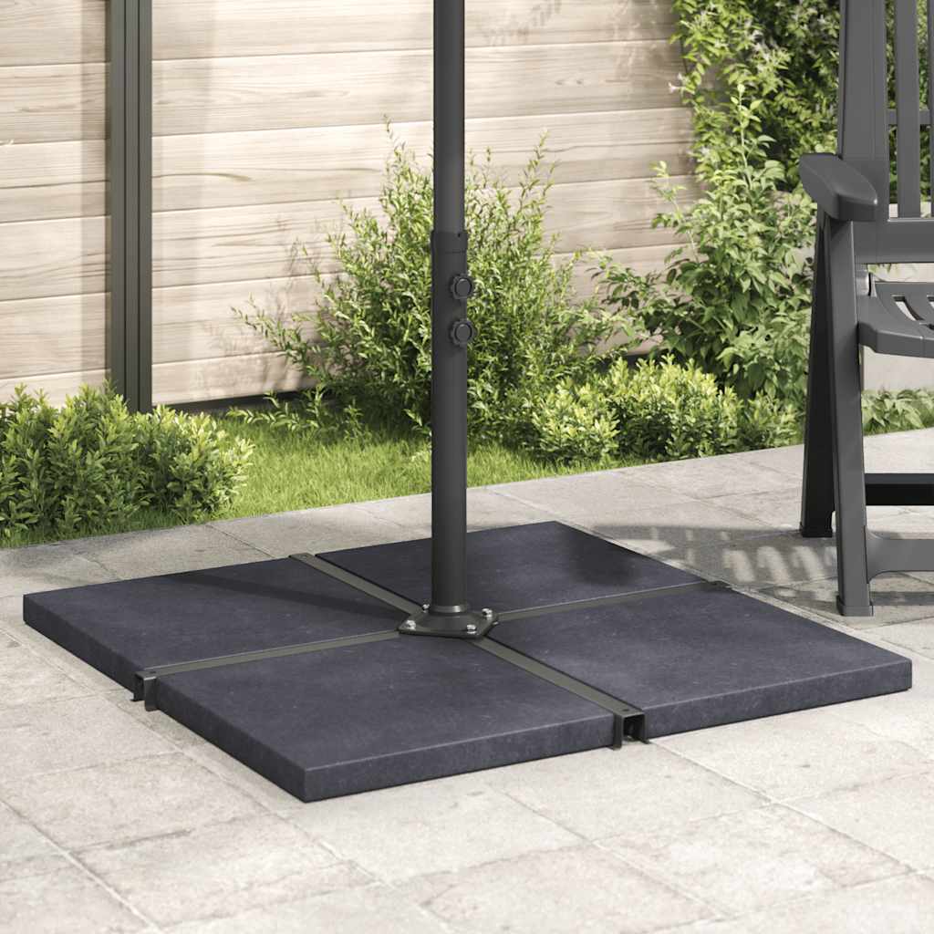 Sonnenschirm-Gewichtsplatte Granit 25 kg Quadratisch Grau