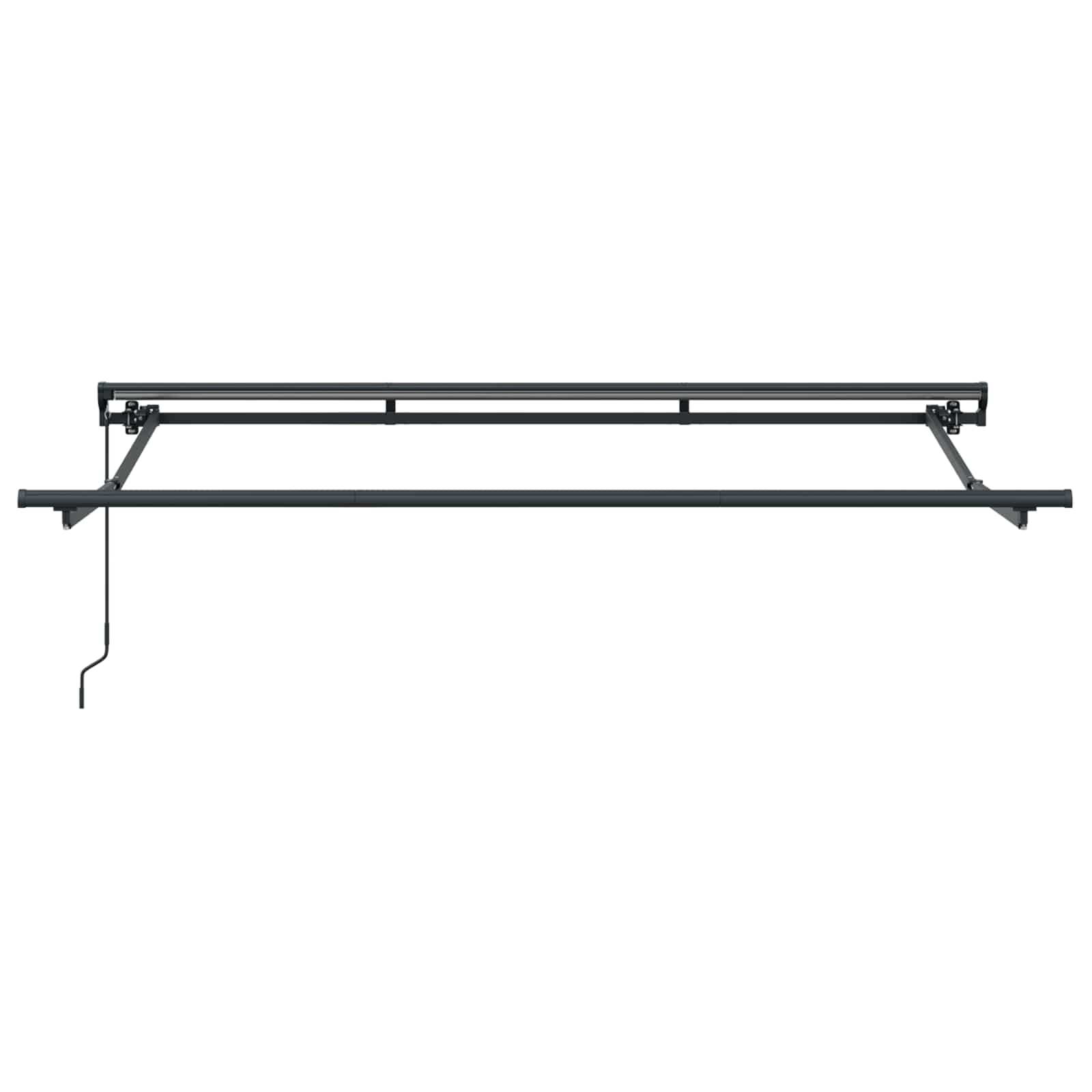 Markisenrahmen Verstellbar Weiß 2,5 x 2 m Stahl