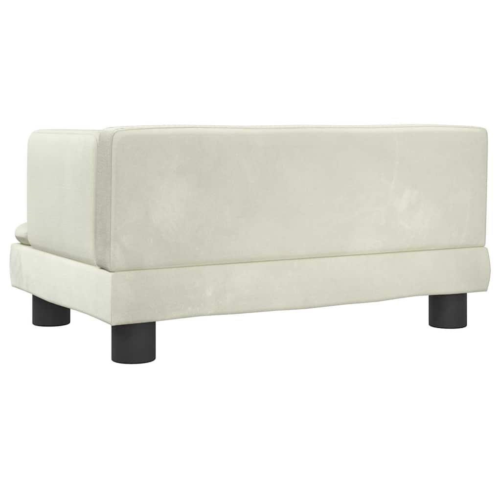 Kindersofa Blau 80x45x30 cm Samt