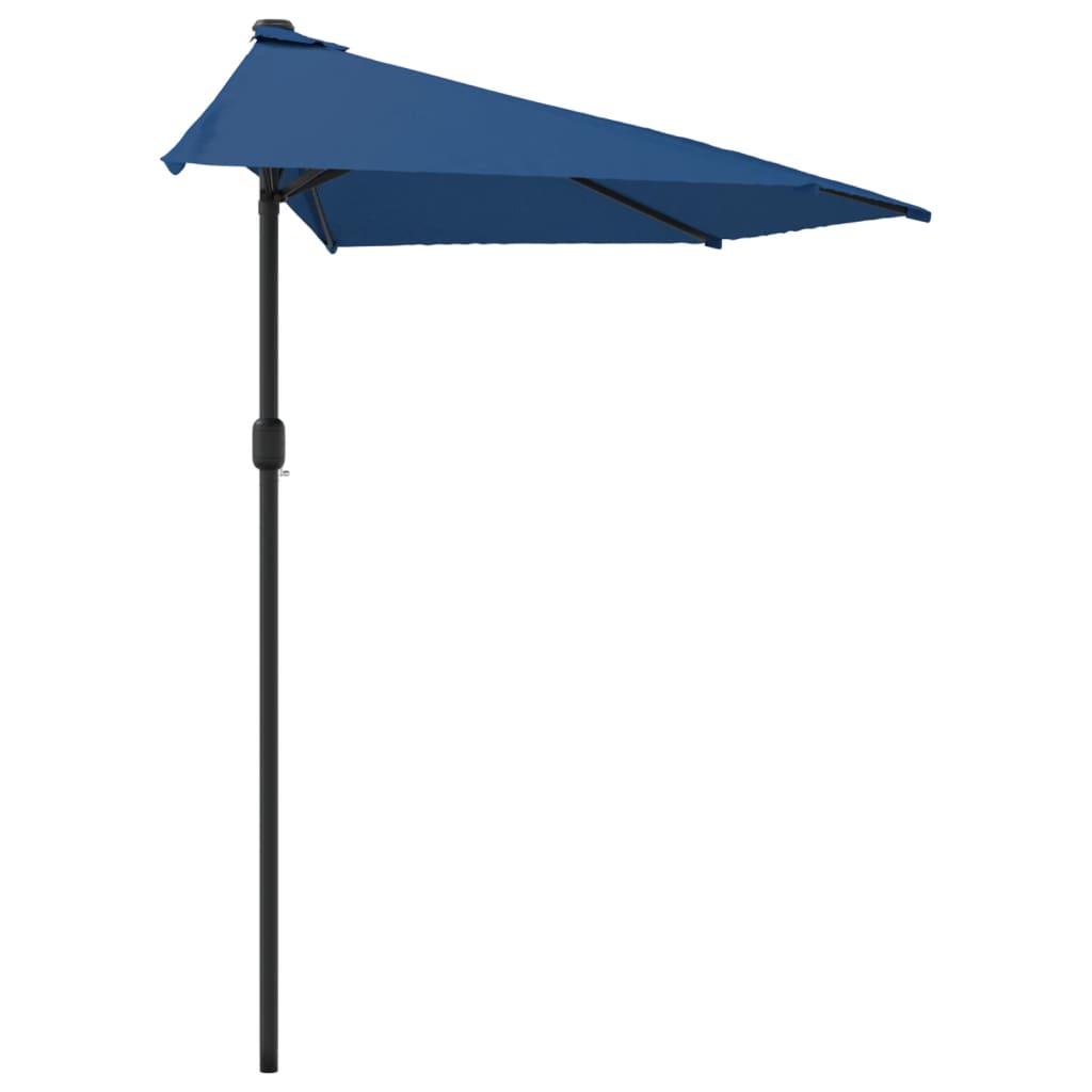 Balkon-Sonnenschirm Alu-Mast Bordeauxrot 270x144x222cm Halbrund