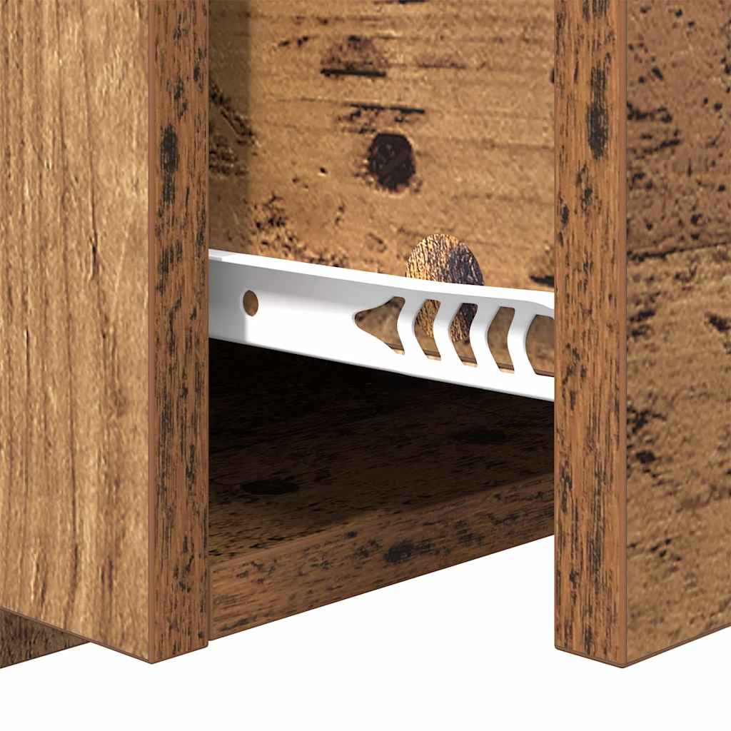 Kopfteil mit Nachttischen Weiß Holzwerkstoff