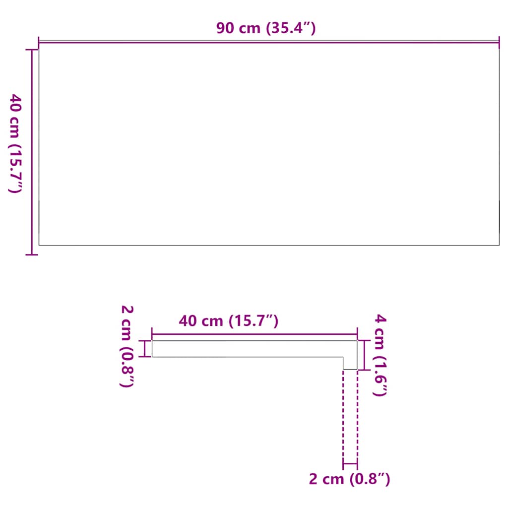 Fensterbänke 2 Stk. Unbehandelt 160x25x2 cm Massivholz Eiche