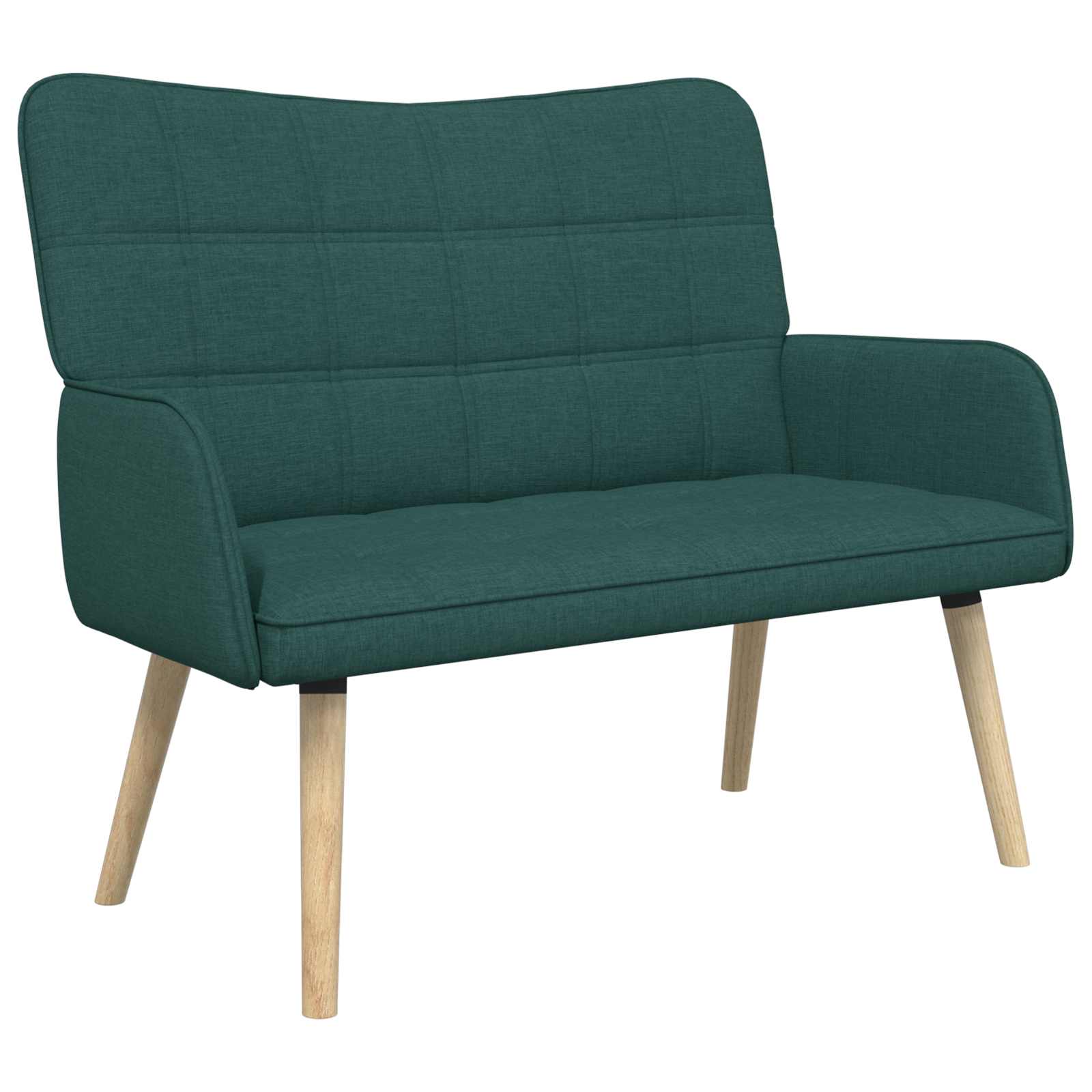 2-Sitzer Sofa Hellgrau 115 x 61 x 87 cm Stoff