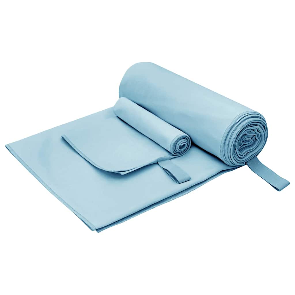 Sporthandtuch Set 2 pcs Dunkelgrau Stoff