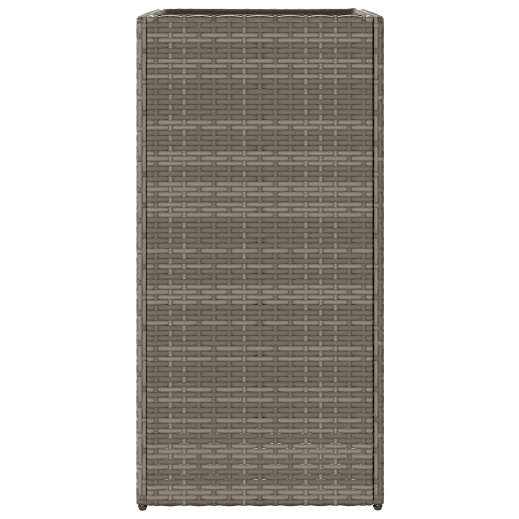 Pflanzkübel 2 Stk. Schwarz 40x40x80 cm Poly Rattan