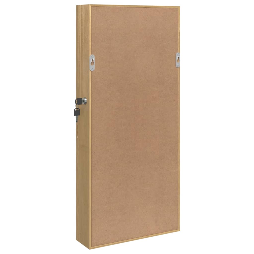 Schmuckschrank mit Spiegel Wandmontage Weiß 30x8,5x67 cm