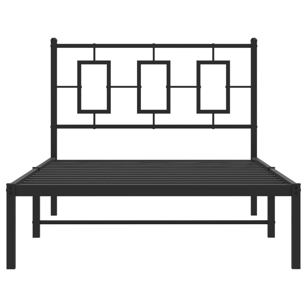 Bettgestell mit Kopf- und Fußteil Metall Weiß 180x200 cm