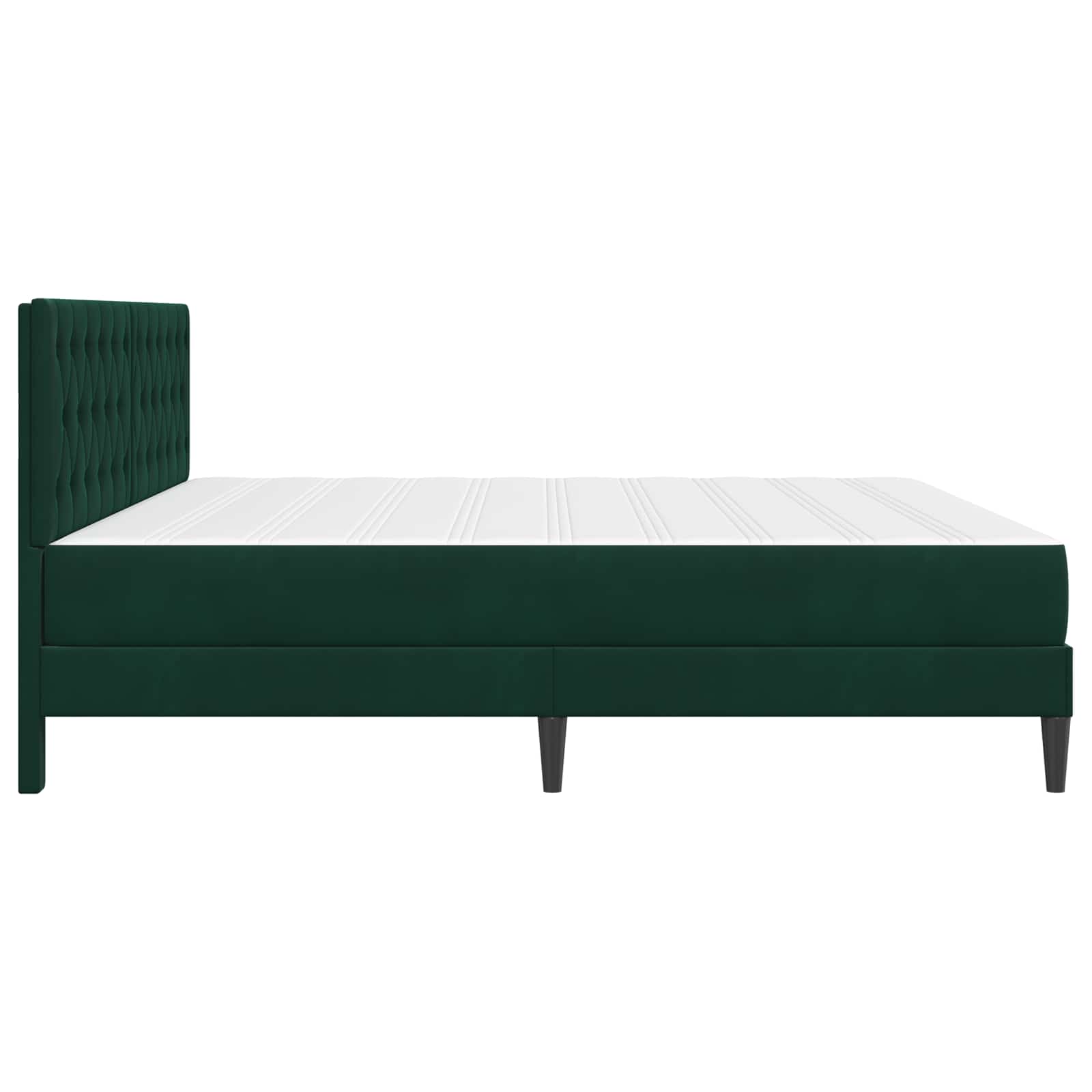 Bettgestell mit Matratze mit Kopfteil Hellgrau 80 x 200 cm Samt