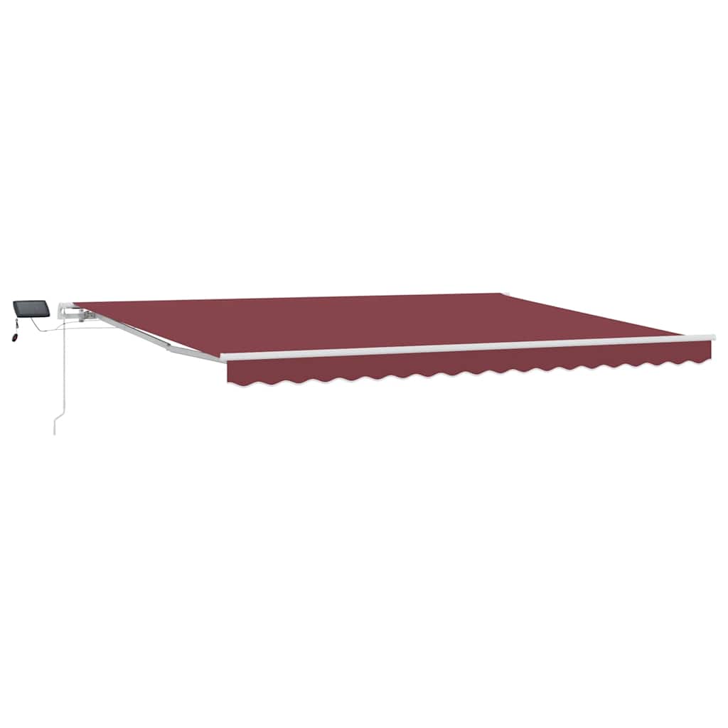 Markise Manuell Einziehbar mit LED 300x250 cm Blau und Weiß