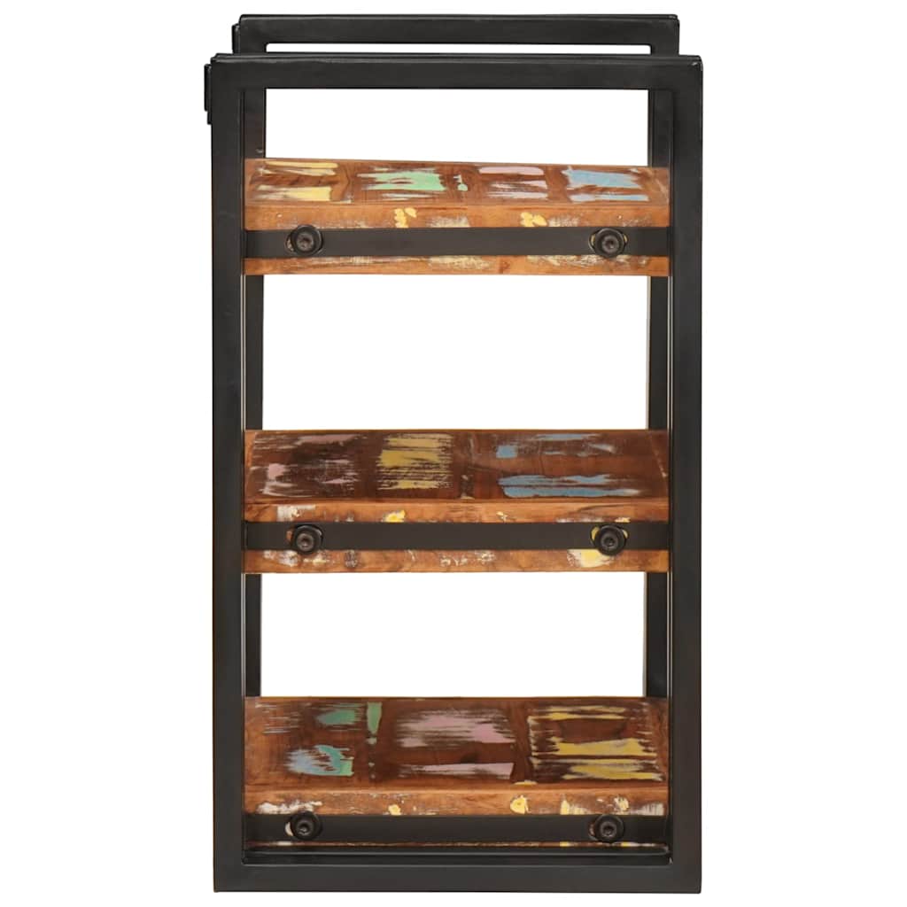 Nachttisch Braun und Schwarz 38 x 33 x 58 cm Massivholz Mango