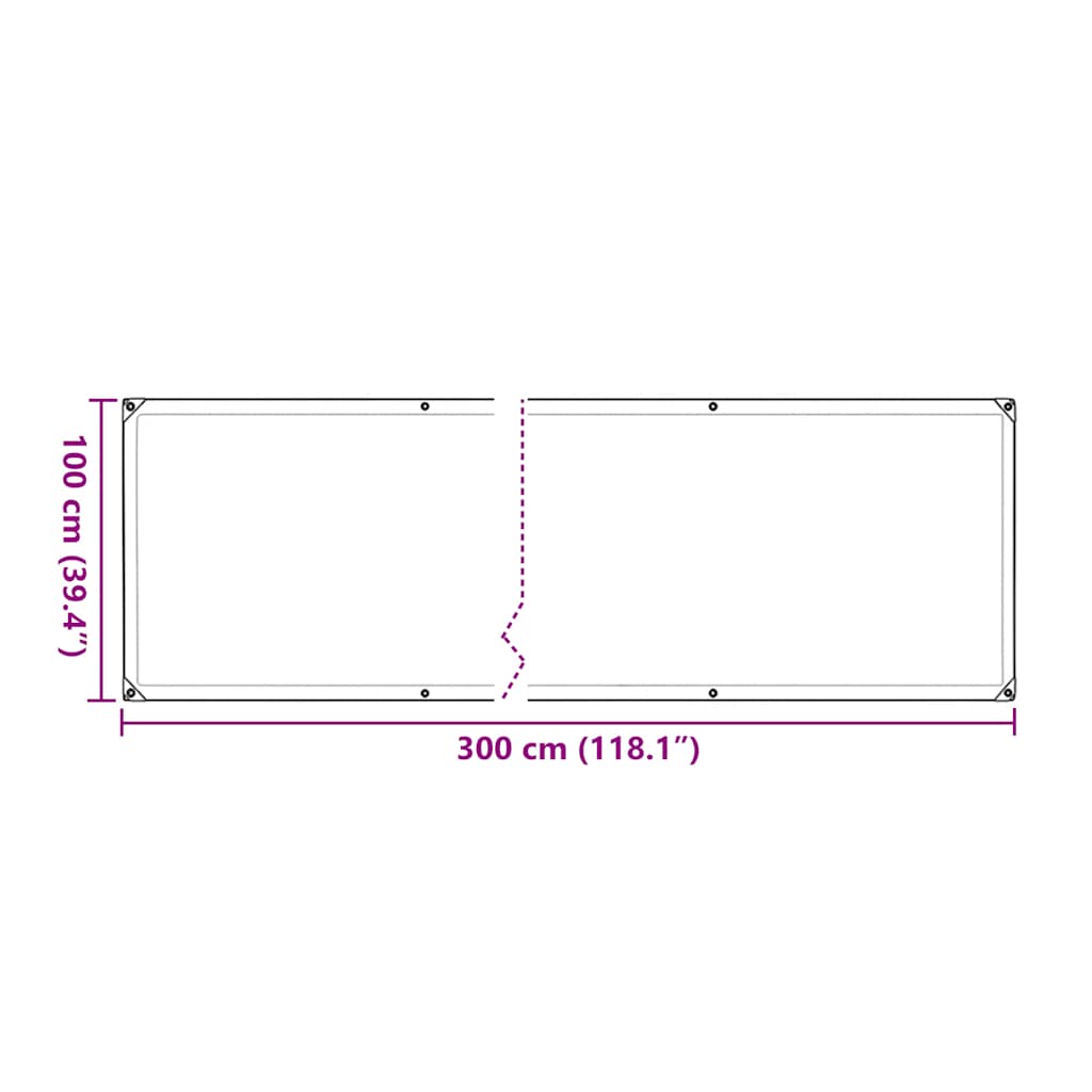 Transparente Plane mit Ösen 1x2 m Polyethylen