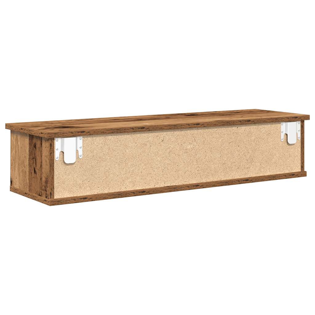 Wand-Schubladenregal Weiß 60x26x18,5 cm Holzwerkstoff