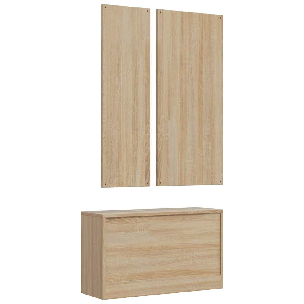Garderoben Flur 3-in-1 Schuhschrank Schuhkipper Spiegel
