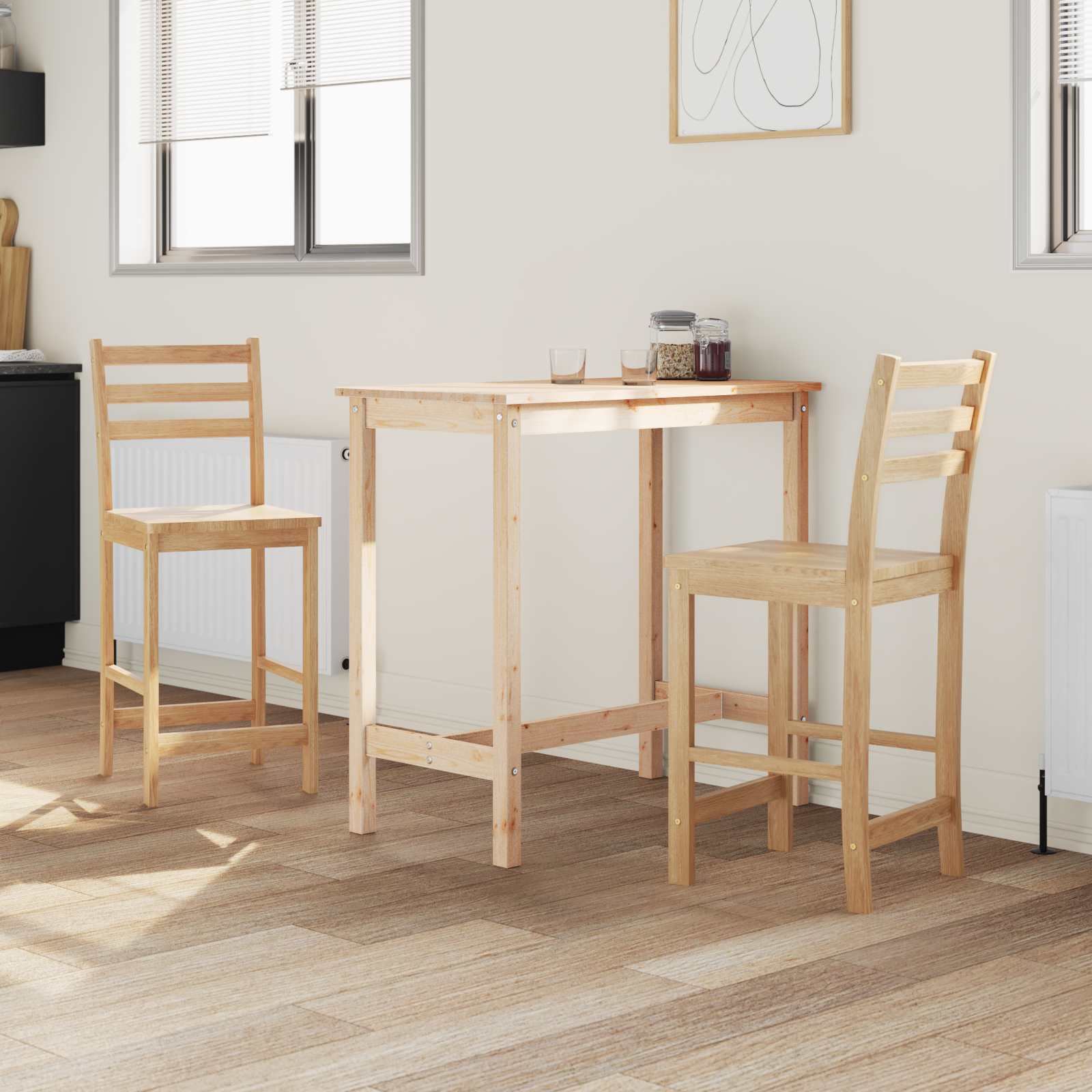 Esszimmerstühle 2 pcs Hellbraun 40 x 47,5 x 99,5 cm