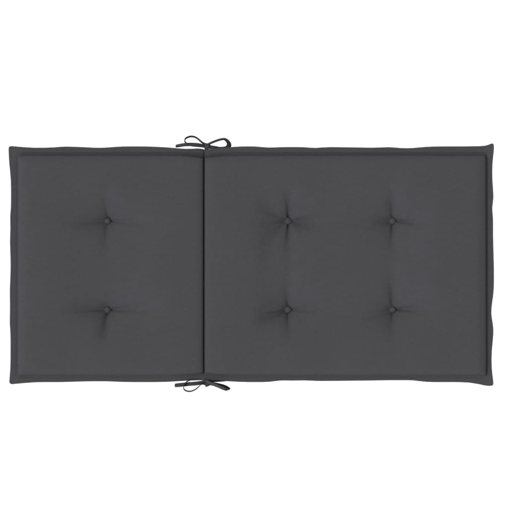 Niedriglehner-Auflagen 2 Stk Melange Anthrazit 100x50x7cm Stoff
