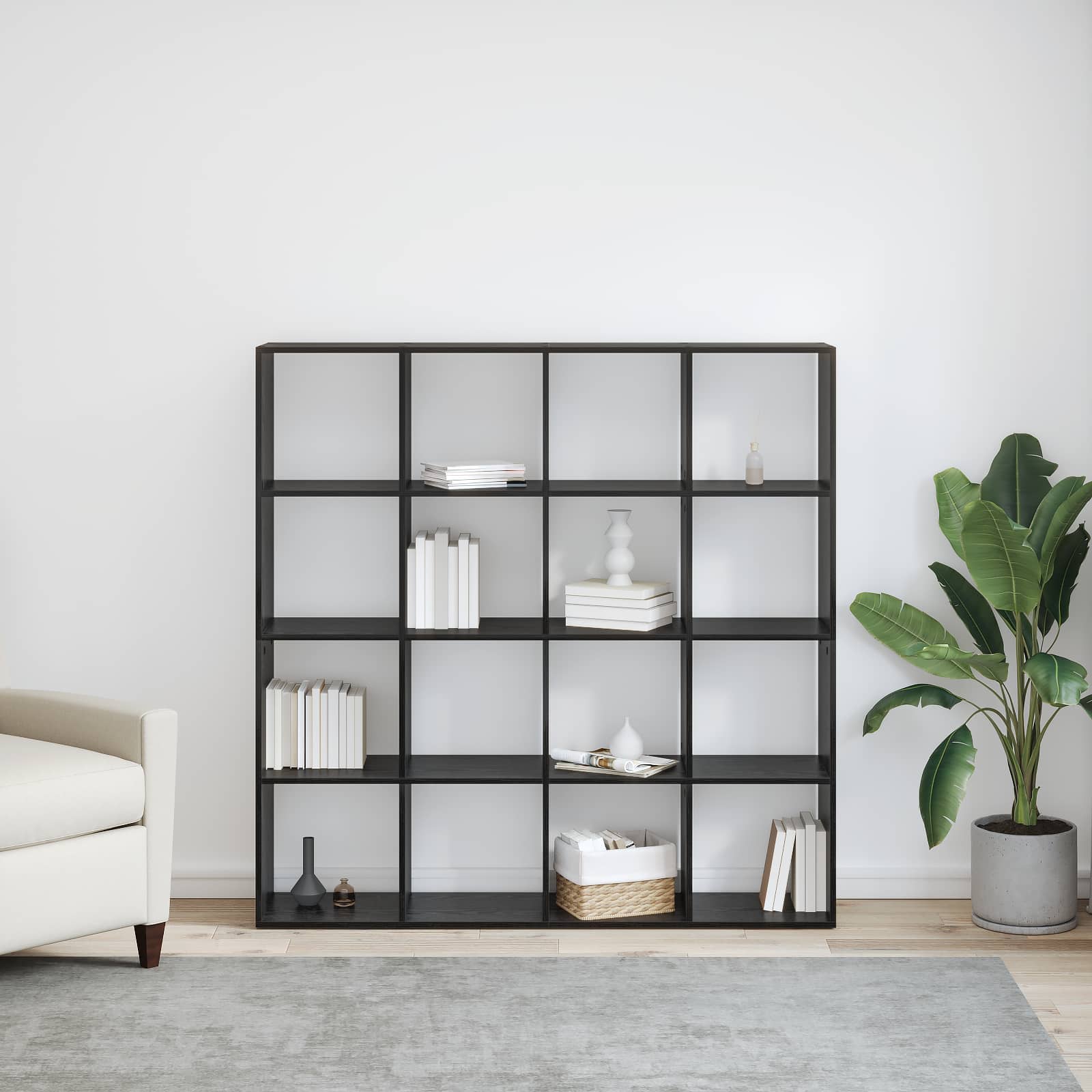 Bücherregal Weiß 137,5x29x137,5 cm Holzwerkstoff