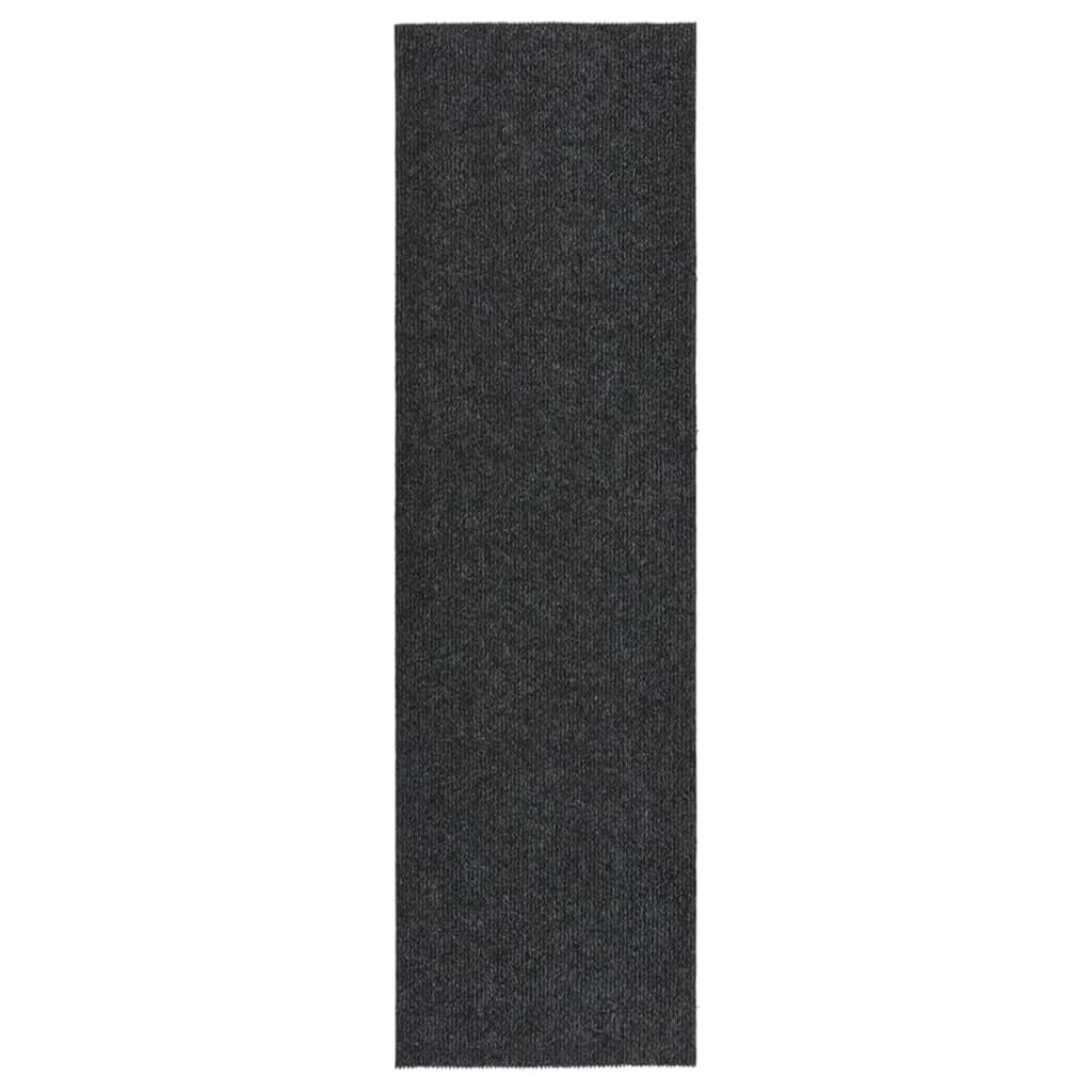 Teppichläufer Grau 80 x 150 cm Stoff