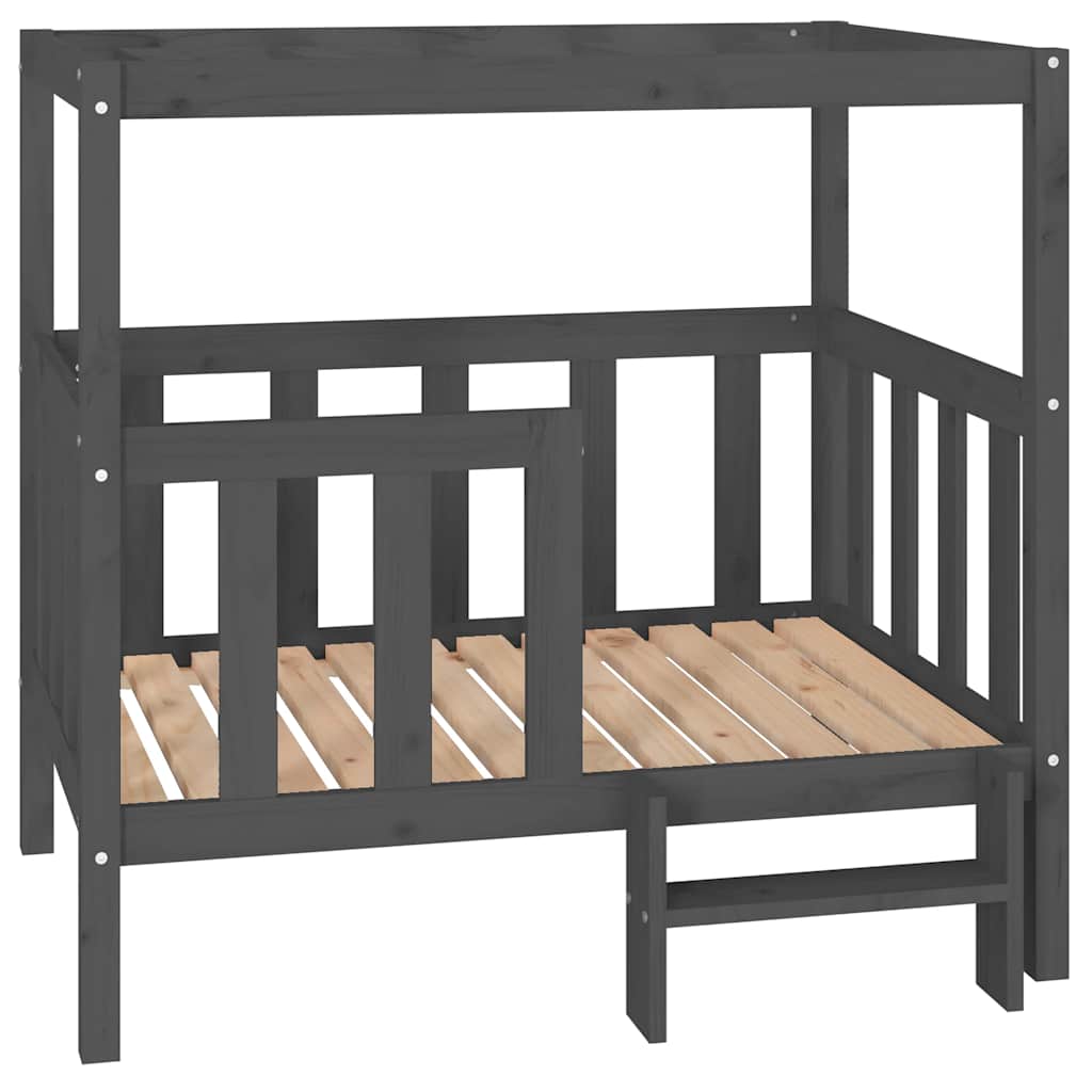 Hundebett Weiß 55,5x53,5x60 cm Massivholz Kiefer