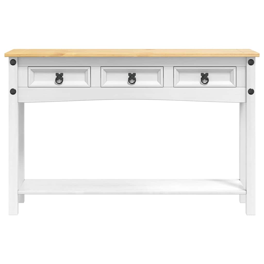 Beistelltisch mit Schubladen Corona Weiß 114 x 34,5 x 73 cm