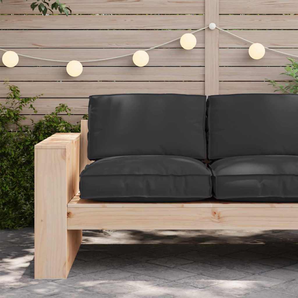 Kissen Anthrazit 80 x 80 x 12 cm Oxford-Stoff