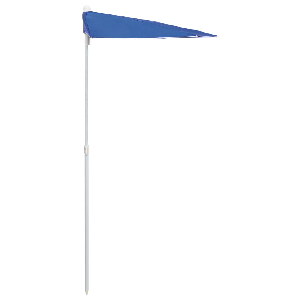 Halb-Sonnenschirm mit Mast 180x90 cm Anthrazit