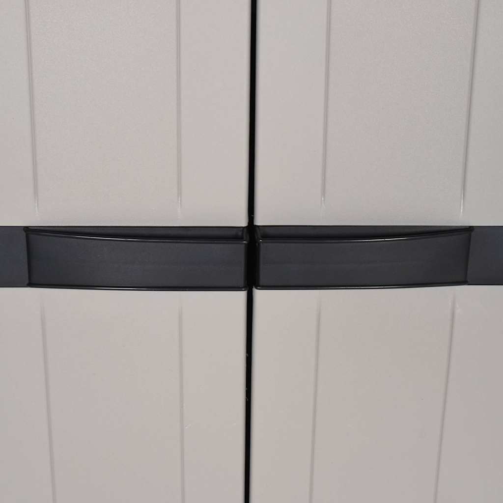 Gartenschrank Grau und Schwarz 65x37x85 cm PP