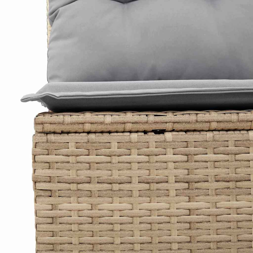 Garten Essgruppe mit Kissen 8 pcs Schwarz und Creme