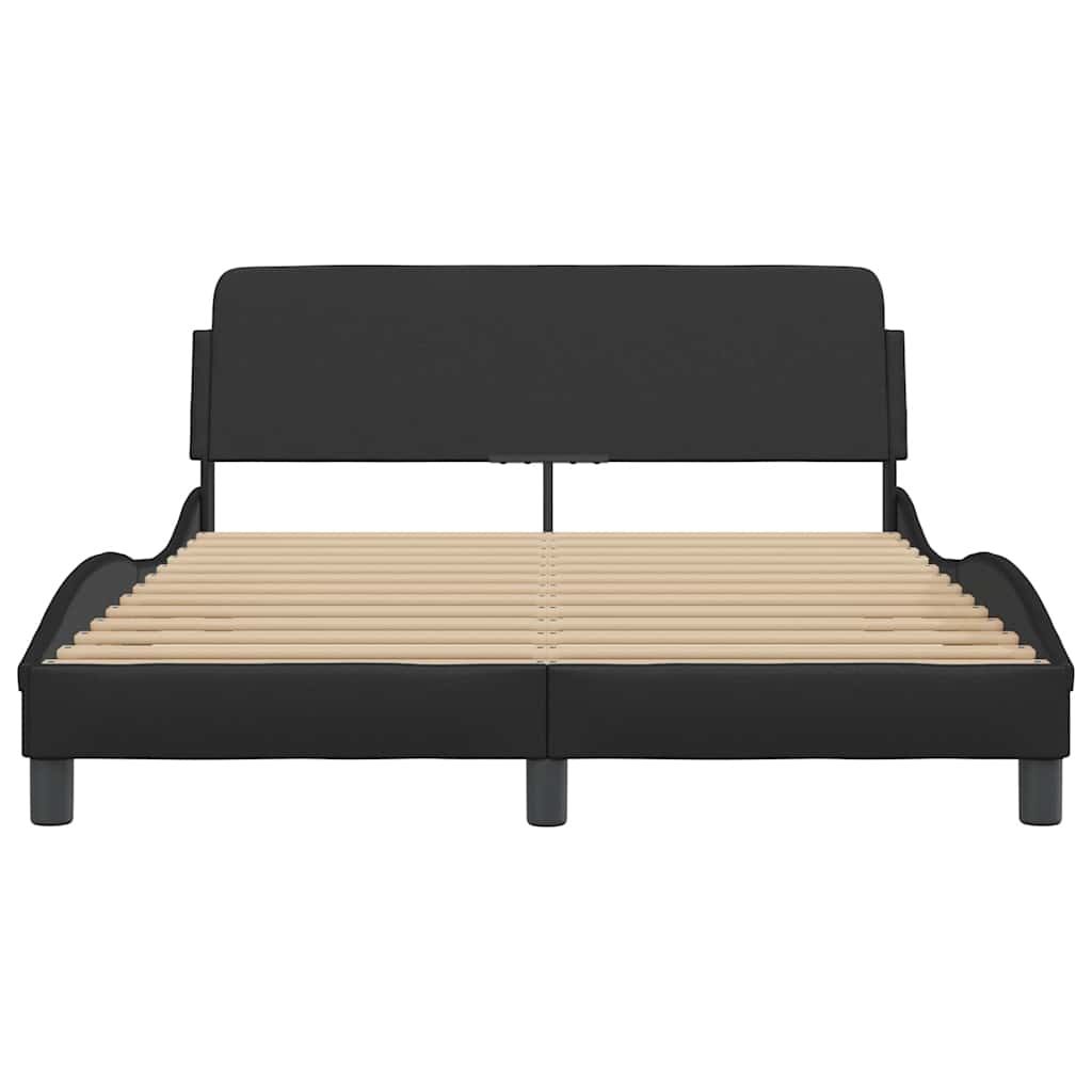 Bettgestell "Dover" Schwarz 100x190 cm Kunstleder
