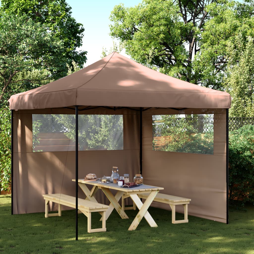 Partyzelt Faltbar Pop-Up Schwarz 292x292x315 cm