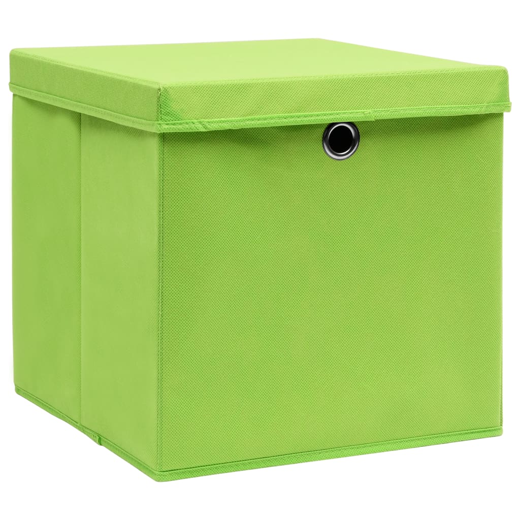 Aufbewahrungsboxen 4 Stk. Blau 32x32x32 cm Stoff