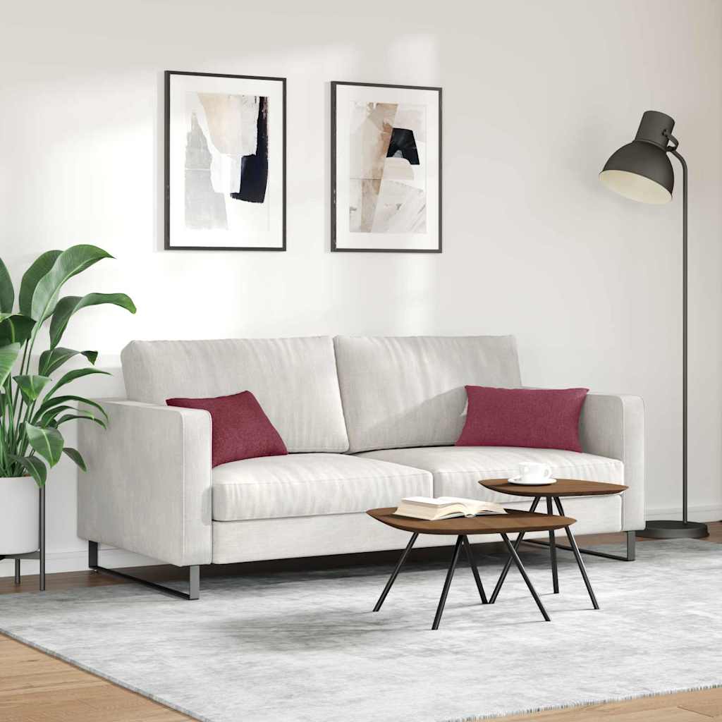 Sofakissen 2 pcs Hellgrau 50 x 30 cm Stoff