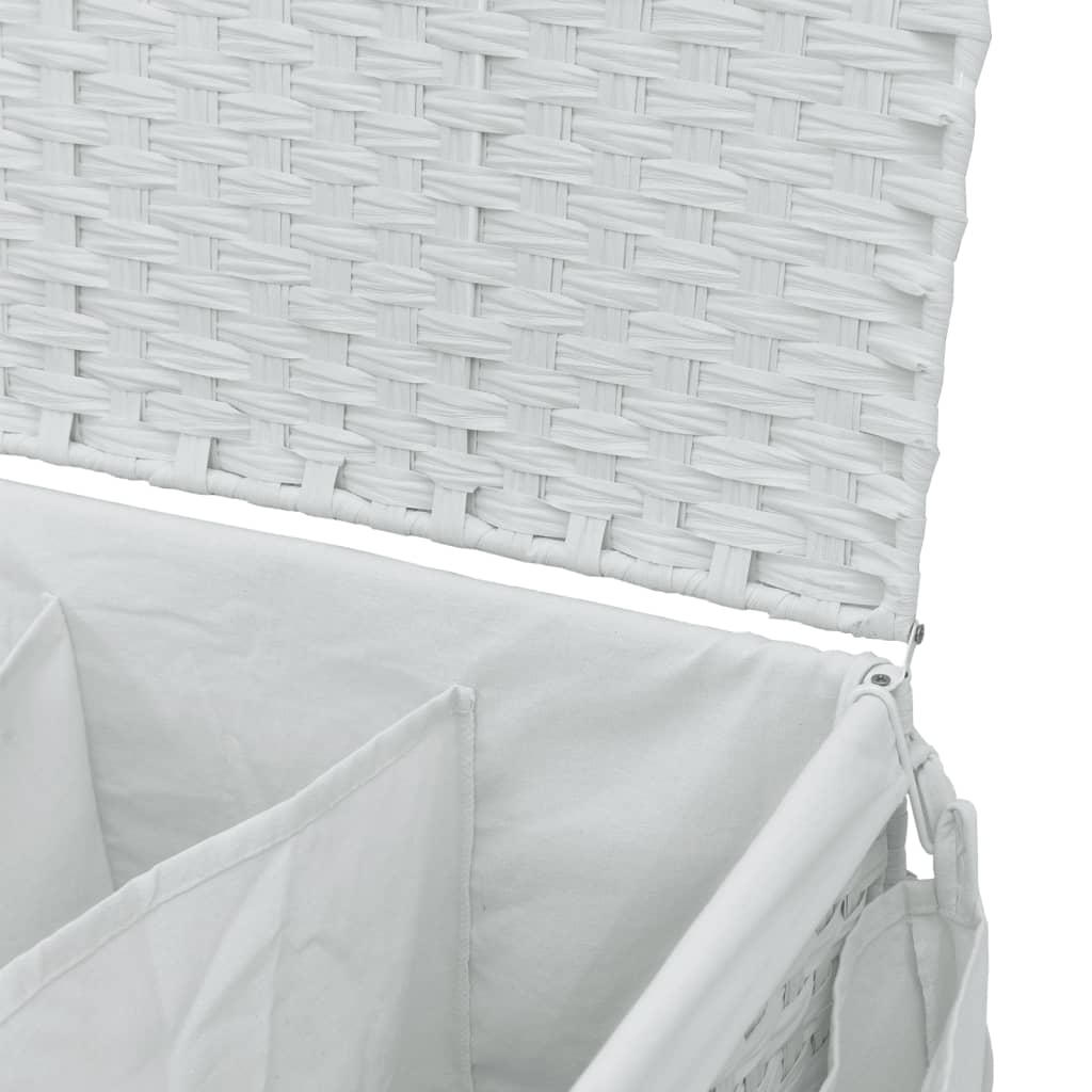 Wäschekorb mit Rollen 60x35x60,5 cm Rattan