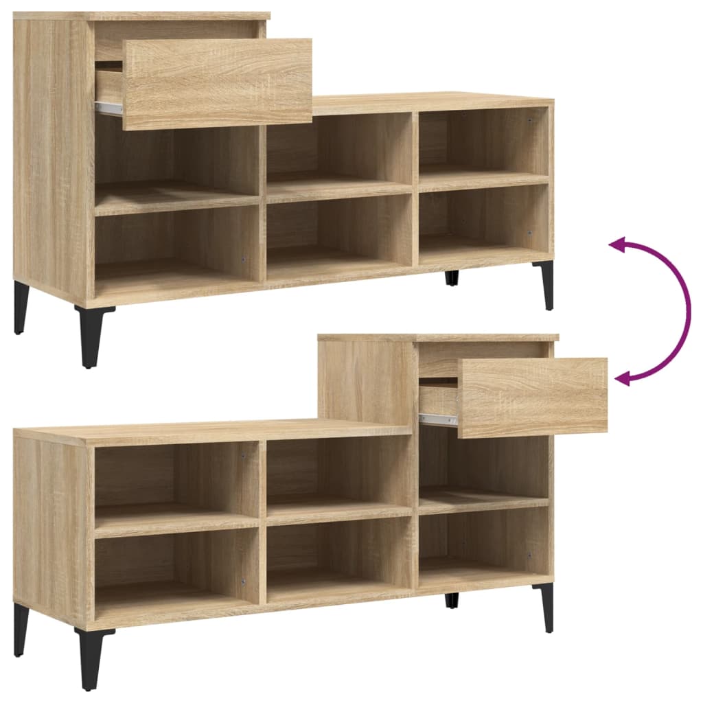 Schuhregal Weiß 102x36x60 cm Holzwerkstoff